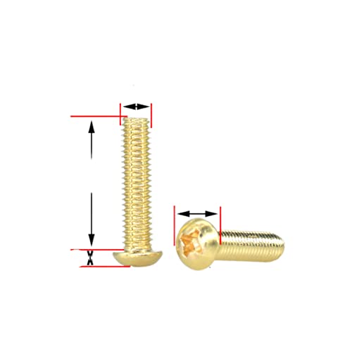 MACHSWON 10PCS M2.5 Brass Cross Round Head Machine Screw M2.5 * 4mm Brass Screw Threaded Cross Head Copper Screws - Image 4