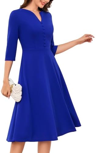 DRESSTELLS Women's Cocktail Dresses for Wedding Guest, Aline Formal Vintage Tea Party Evening Dress