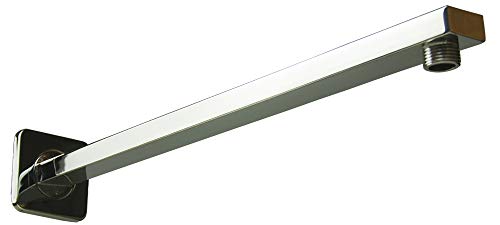 Cokvok Bras de Douche 16 Pouces Carré, Bras de Douche Mural pour Pomme de Douche Pluie, 40 cm Laiton Chromé