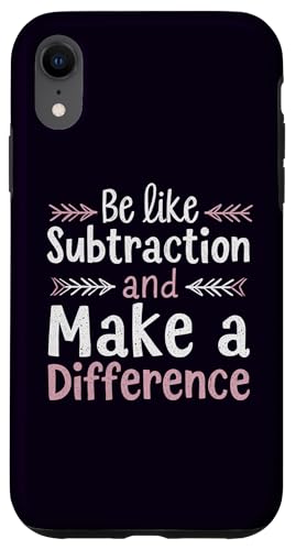 引き算のようになって、違いを生む面白い数学教師 スマホケース iPhone XR 用