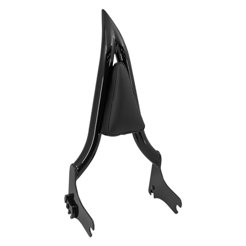 HDBUBALUS Motorrad Sissy Bar Abnehmbare hintere Beifahrer Rückenlehne Fit für Harley Touring Road King Road Glide Street Glide 1997-2008 Schwarz