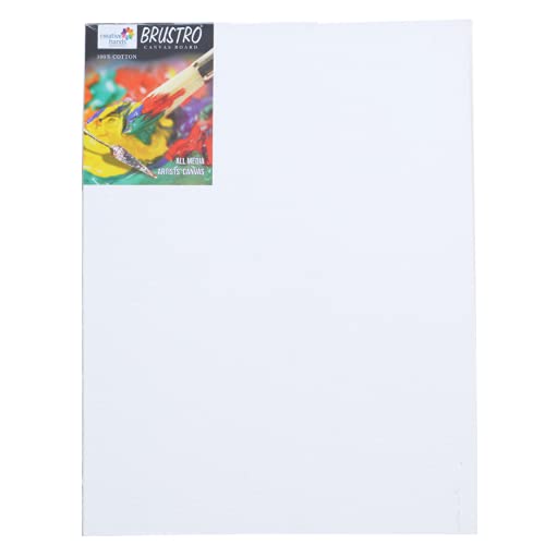Image of Brustro Artists (18 x 24 Inch) 100% Cotton Canvas Board, Medium Grain, 4 mm Thickness, Pack of 1, Suitable for Oil and Acrylic Paintings
