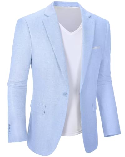 Summer Blazer for Men Lightweight Mens Blazer Suit Jacket for Daily Wedding Business