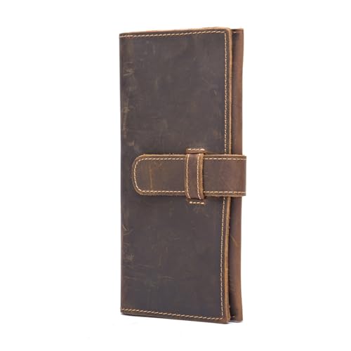 men's wallet Handmade vintage genuine leather wallet Crazy horse leather men's long wallet personalized multi-card holder bag2