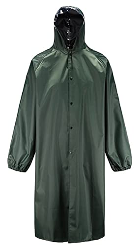 Yukirtiq Long Réutilisable Manteau de Pluie Bleu Manteau Imperméable Respirant Léger avec Capuche Randonnée en Voyageant Veste Imperméable Poncho Cover