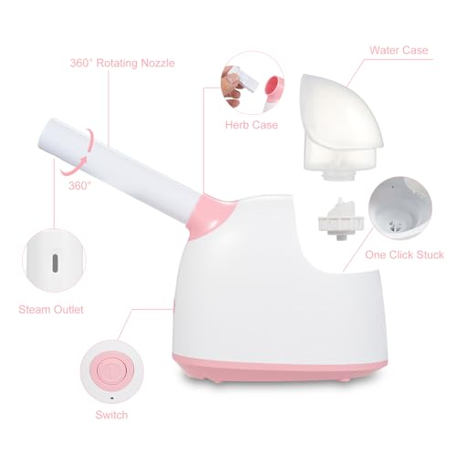 Bestauty Facial Steamer - Ionic Face Steamer with 360° Rotatable Sprayer for Deep Cleaning, 104℉ Constant Temperature Spray for Salon Facial Experience Portable Home Skin Care - Image 3
