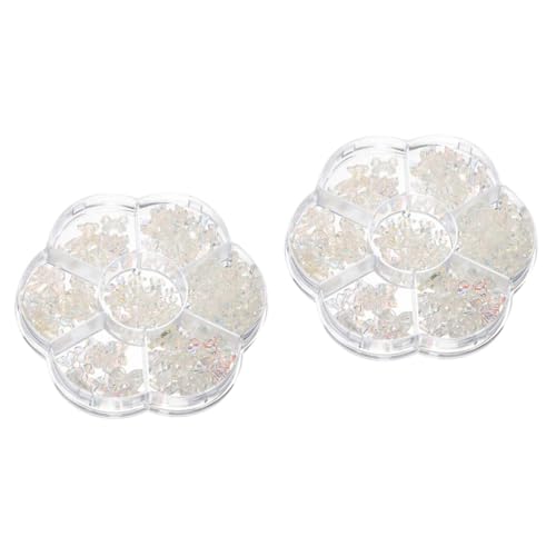 PACKOVE 2 Boxes Nail Charms Bow Nail Decorations for Women Easy to Use Unique Design and Home Manicure Sparkle Glamour