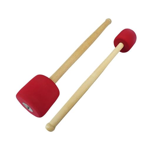 Baqueta grande para bombo con mango de madera para percusión