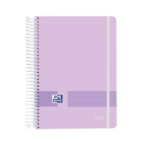 Oxford Live & Go, Agenda 2025 Día Por Página, A5, Tapa Plástico con Espiral, Español, Color Malva 2 31UwoFPLM8L. SL500