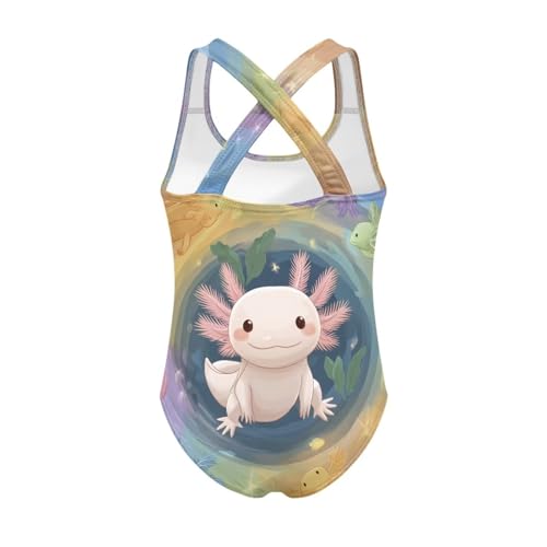 Image of Girls Swimsuit Criss Cross Back 1-Piece Summer Beach Swiwmear