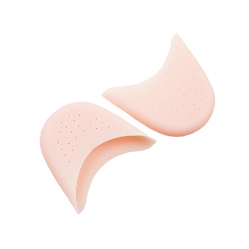 SGirl 1Pair Silica Gel Front Toe Caps Pad for Pointed Ballet Shoes Pain Relief (Skin)