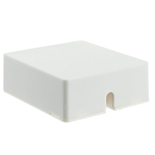 Cablewholesale Phone Surface Mount Jack, White, Rj11 / Rj12, Single Port Telephone Jack, Data/Voice, 6P6C (6 Pin 6 Conductor) #TOP1