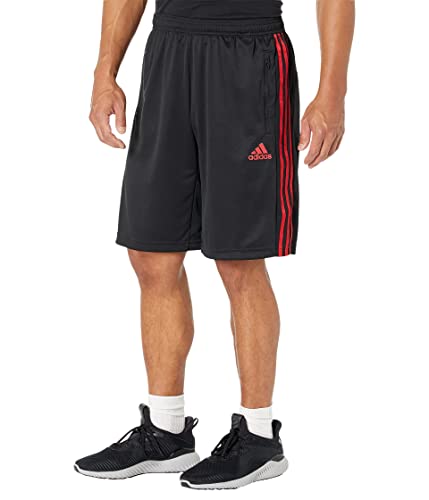 adidas Mens Designed 2 Move 3-Stripes Shorts Black/Scarlet X-Small - image 1