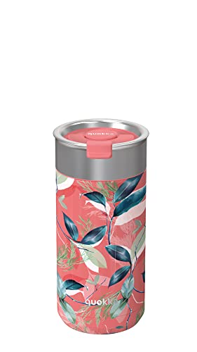 Quokka Boost - Exotic Pink 400 ML | Vaso de Viaje Térmico de Acero Inoxidable para Café con Infusionador de Té