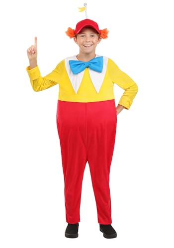 Kids Deluxe Disney Tweedle Dee and Tweedle Dum Costume Jumpsuit with Hat | Alice in Wonderland Halloween Outfit X-Large