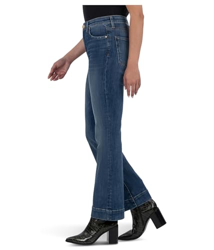 KUT from the Kloth Women's Petite Kelsey High Rise Fab Ab Ankle Flare with Wide Hem2