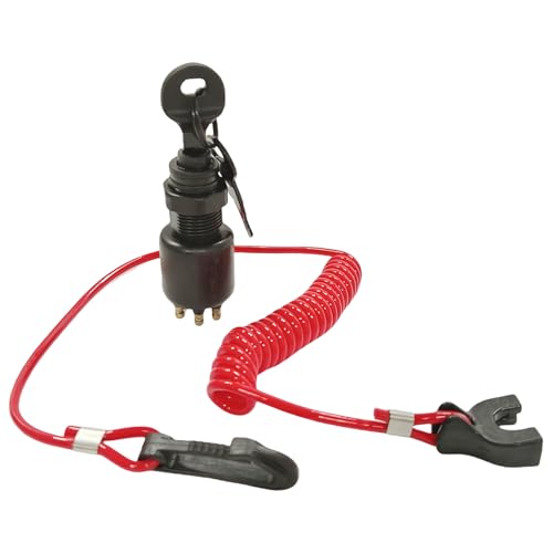 HeuroFosh 5005801 Boat Ignition Key Switch & Safety Lanyard Assembly for OMC Johnson Evinrude 40-200HP Outboard Motor 175974