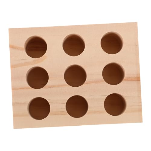TOYANDONA 9-Hole Insect Pin Holder DIY Specimen Tool Wooden Base Insect Specimen Display Collection Supplies