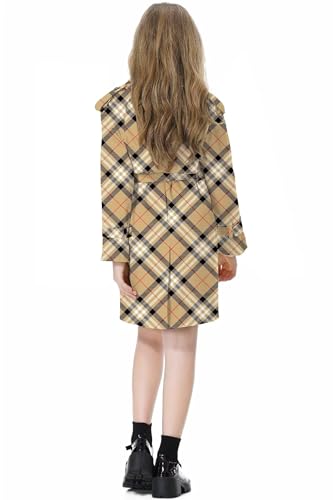 Image of Betusline Womens & Girls Waterproof Trench Coat Double Breasted Lapel Overcoat Outerwear, 3 Years - Women 2XL