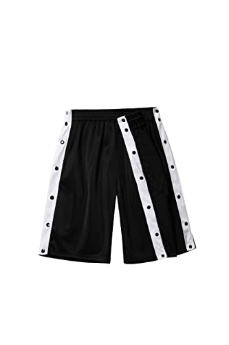 THWEI Mens Tear Away Shorts Post Surgery Recovery Snap Button Breakaway Shorts2