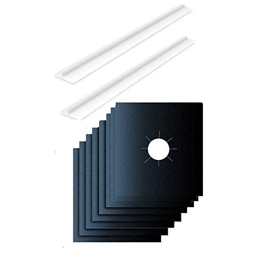 Stove Burner Covers, MSDADA Gas Range Protectors, 0.2 mm Double Thickness, Reusable, Non-Stick,2+8Pack Easy to Clean 10.6