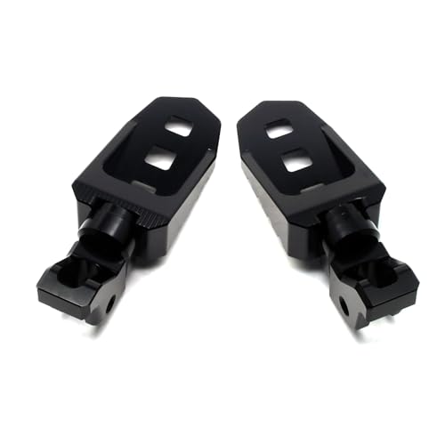 Image of MZS Motorcycle Rider Foot Pegs for Tiger 850 /900 /1200,Scrambler 900 /1200 | Dual Rotating Adjustable, MX Front Footrest, Serrated Anti-slip, Black CNC Aluminum Footpegs , fits Adventure Scrambler Bike