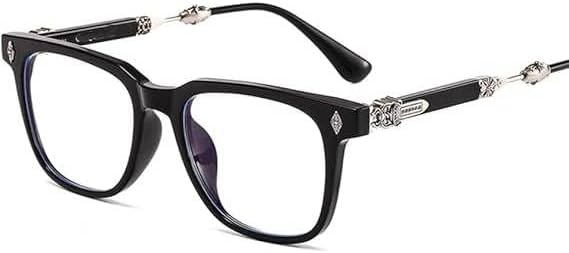 Classic Black Thick Square Frame Clear Lens Glasses for Women Men Non Prescription Eyeglasses, Anti-Dust Lens