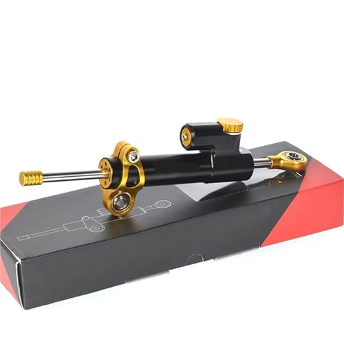 �ԗp�g�X�|�C���[ �̂��߂�YAMAHA YZF R1 R3 R6 R25 MT03 MT25 2005-2016�ɓK�� �I�[�g�o�C�_���p�[ �X�e�A�����O �X�^�r���C�Y ���S����(Black Gold)