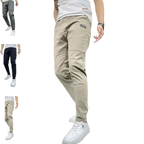 Vogany Cargo Pants, Comfortable Cargo Pants with Great Storage Capacity Multi-Pocket High-Elasticity Drawstring Skinny Pants