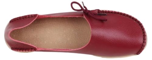 Image of Women's Leather Slipper Loafers Flat Shoes Slip-Ons
