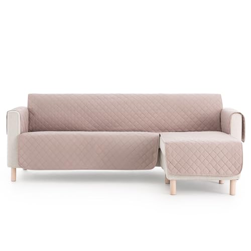 Lanovenanube Funda Chaise Longue Acolchado Mallorca - Práctica - Reversible 220 Cm - Color Lino C18 Lanovenanube Funda Chaise Longue Acolchado Mallorca - Práctica - Reversible 220 Cm - Color Lino C18