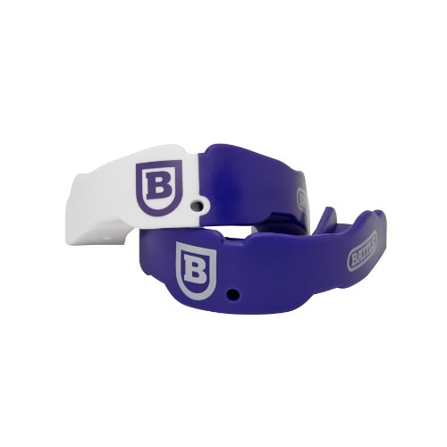 Battle SportS Dual-Colored Mouthguard (2-Pack), Purple, Adult