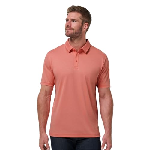 TravisMathew Men's On Our Way Polo, Terra Cotta