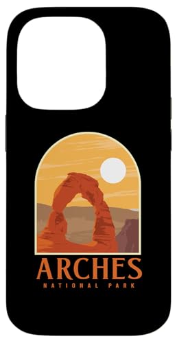 Utah Vintage Retro Hiking Camping Arches National Park �X�}�z�P�[�X iPhone 14 Pro �p
