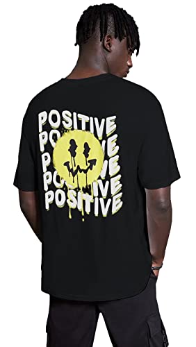 Image of DENIMHOLIC Oversized Drop Shoulder T-Shirt for Men - Baggy Printed Tshirt