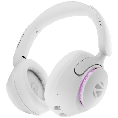 Image of Zebronics Envy Pro ANC Wireless Headphones, BT v6.0 + Type-C Dongle, 40mm Drivers, Up to 40h Playback, App Support, Gaming Mode, ENC, 3 EQ Modes, RGB, Rapid Charging, Foldable Design (White)