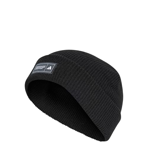 adidas Mixte Essentials Cuffed Beanie, Black/White, S
