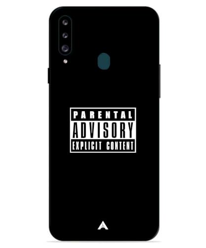 Image of Premium Explicit Case for Samsung Galaxy A20s Soft-Touch Metal TPU Back Cover, Shockproof, Designer, Aesthetic Mobile Phone Case (Glossy Finish)