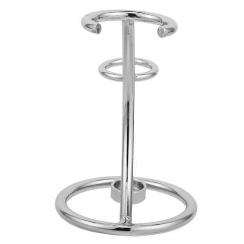 IWOWHERO Razor Holder Stand for Organized Storage of Shaving Brushes and Razors Compact Bathroom Rack with Slip Base for Mens Shaving Accessories