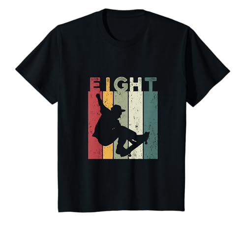 8 years old skater vintage skateboard skateboarder T-Shirt