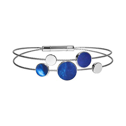 Preisvergleich Produktbild Skagen SKJ1264040 Damen Armband AGNETHE Edelstahl Silber blau 18 cm