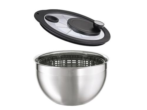 Comparison: Best Salad Master Stainless Steel Cookware 3 Rosle 15695 Stainless Steel Large Salad Spinner with Glass Lid