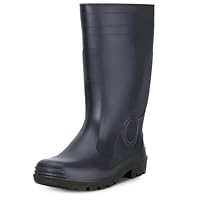 Ladeheid Men's PVC Wellington Boots Rubber Boots Wellies Rain Boots LA-974 (Navy Blue, 9.5 UK)