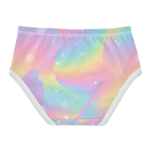 Pastel Rainbow Gradients Toddler Underwear Girls, Cotton Girls Underwear, 2T–8 Years2