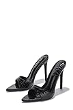 Cape Robbin Women's Slip On Pointy Toe Heel sandals Everything-M Black 8