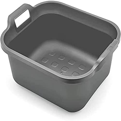 Addis Eco Made from 100% Recycled Plastic Washing up Bowl with Twin Handle, 10 Litre, Eco Recycled Black