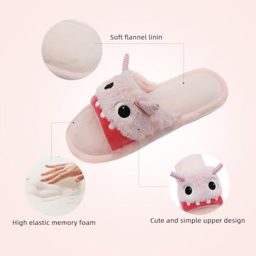 VRPQ Halloween Cute Slippers for Women, Monster Slippers, House Slippers for Woman, Open Toe Slippers for Women, Memory Foam Slippers for Women, Gifts Slippers for Christmas2