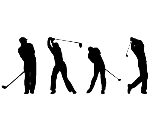 Vinilo decorativo pared golf 22x15 pulgadas negro miniatura 1