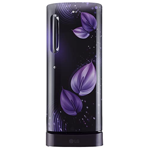 Image of LG 224 L 5 Star Inverter Direct-Cool Single Door Refrigerator Appliance (GL-D241APVZ, Purple Victoria, Base stand with drawer & Smart connect, Gross Volume- 235 Ltr.)