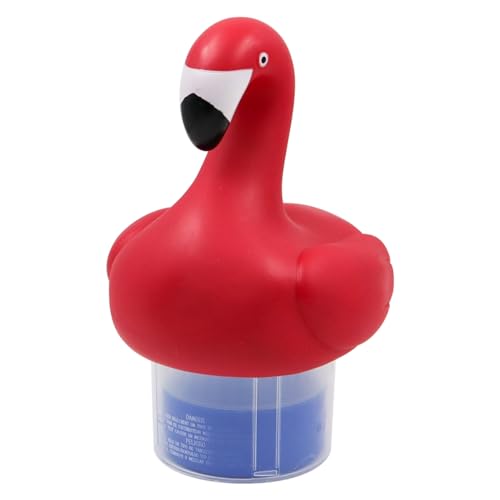 Hsthe Sea Schwimmender Chlorspender, Schwimmbad, Spa, Whirlpools, Abnehmbarer aufblasbarer Pool Chemikalienschwimmer, fasst 3 Zoll Chemikalientabletten (Flamingo)